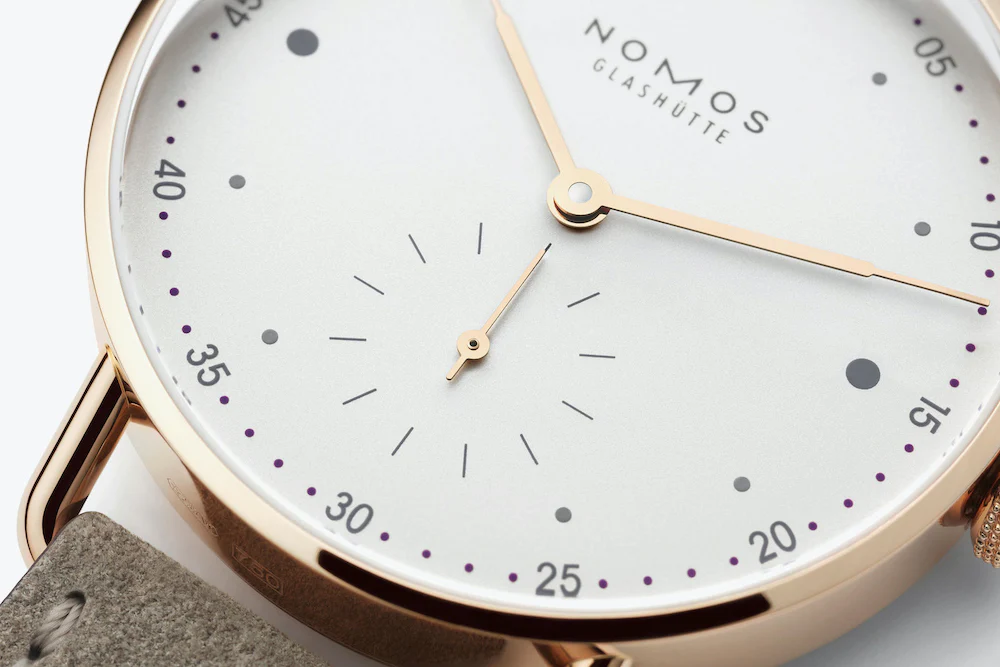 Nomos Glashutte Metro Rose Gold 33 Sapphire Crystal Watch - Image 3