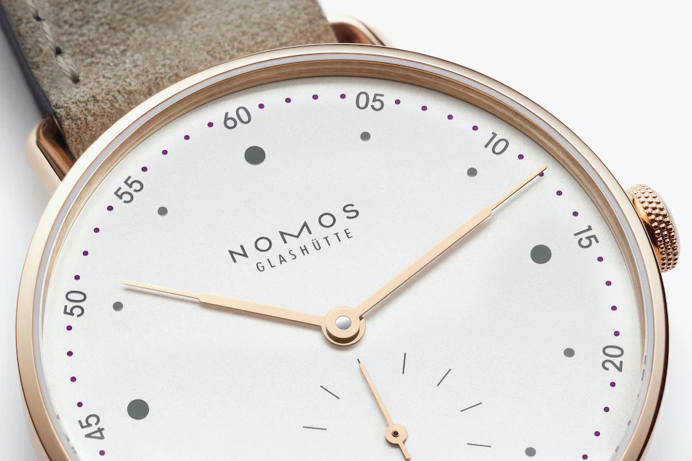 Nomos Glashutte Metro Rose Gold 33 Sapphire Crystal Watch - Image 4
