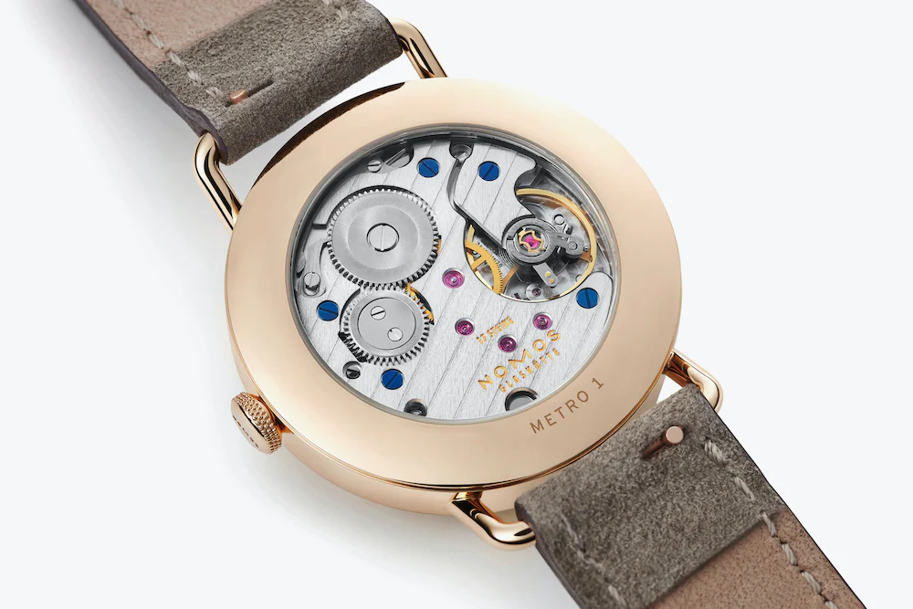 Nomos Glashutte Metro Rose Gold 33 Sapphire Crystal Watch - Image 7