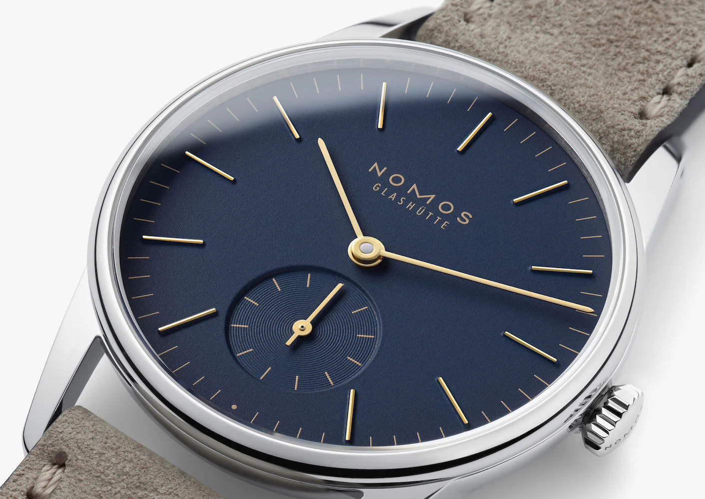 Nomos Glashutte Orion 33 Midnight Blue Steel Back Watch - Image 4