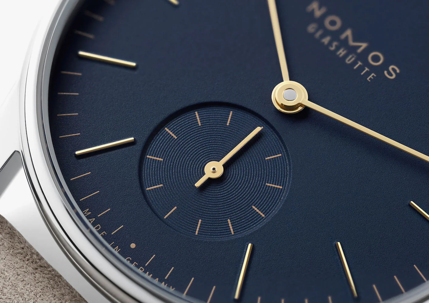 Nomos Glashutte Orion 33 Midnight Blue Steel Back Watch - Image 5