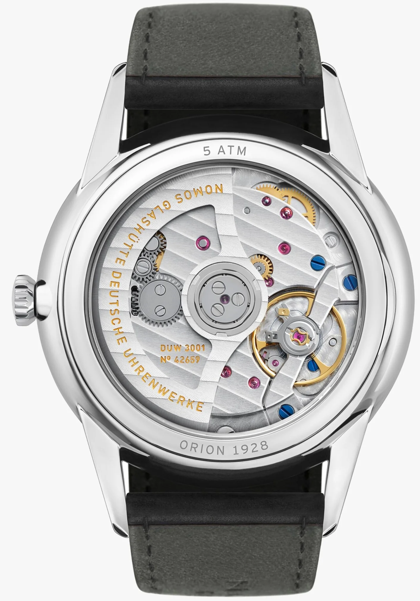Nomos Glashutte Orion Neomatik 39 Black Sapphire Crystal Watch - Image 2