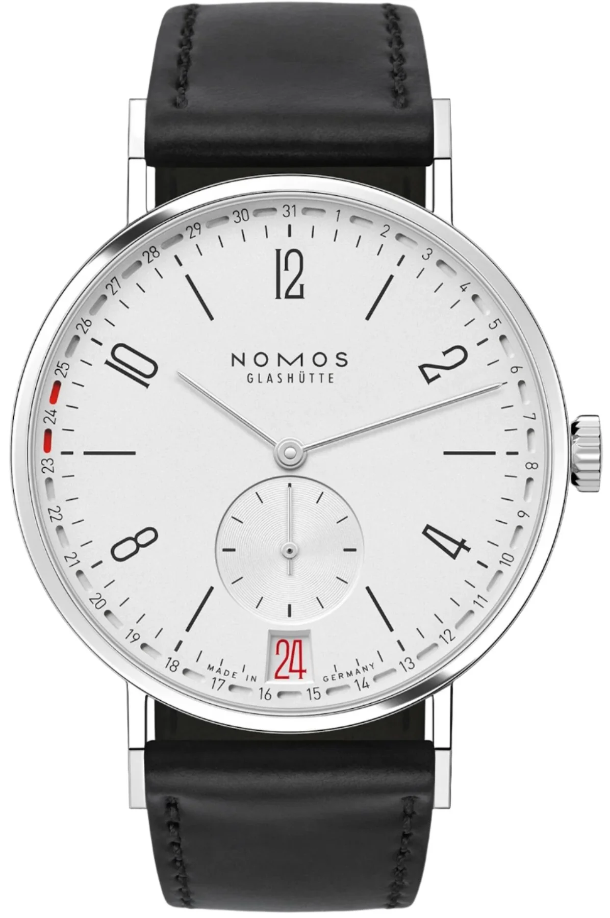 Nomos Glashutte Tangente 2Date Sapphire Crystal Watch