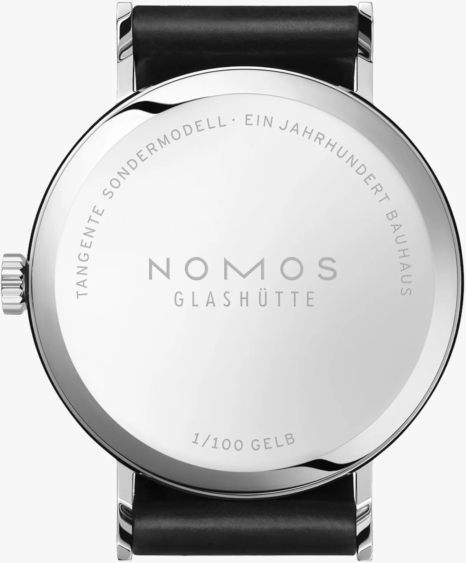Nomos Glashutte Watch Tangente 38 Bauhaus Yellow Limited Edition - Image 2