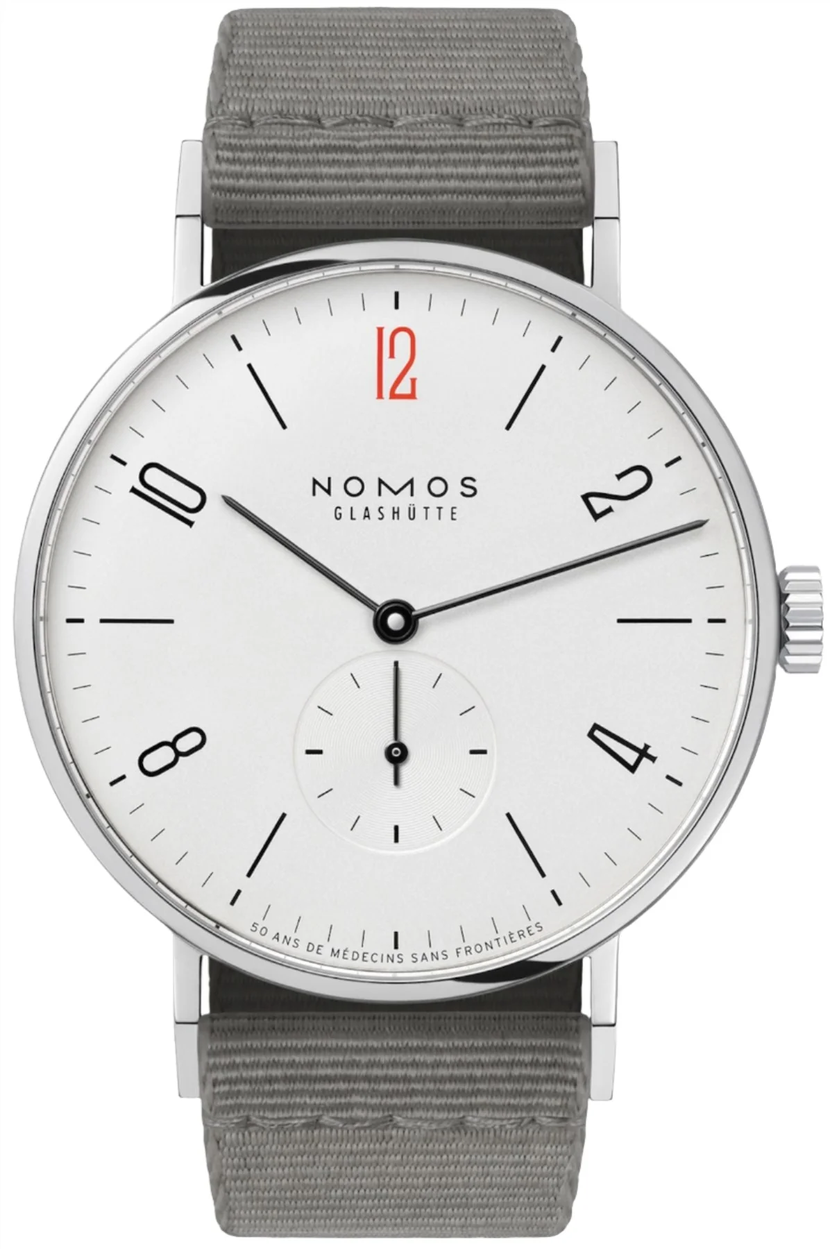 Nomos Glashutte Tangente 38 Doctors Without Borders 50 Year Anniversary Edition Steel Back Watch