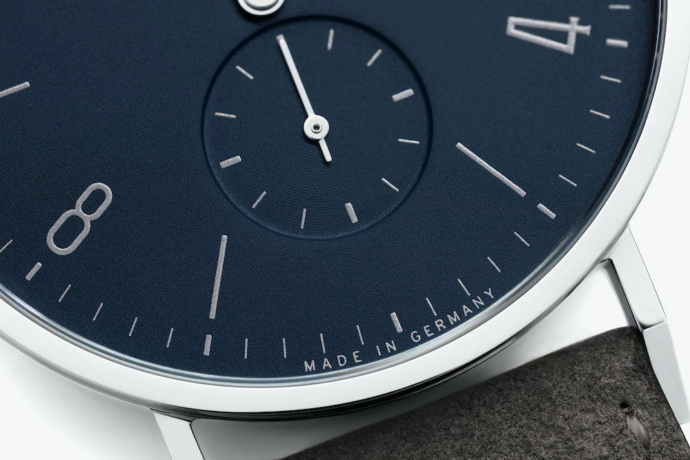 Nomos Glashutte Tangente 38 Midnight Blue Steel Back Watch - Image 4