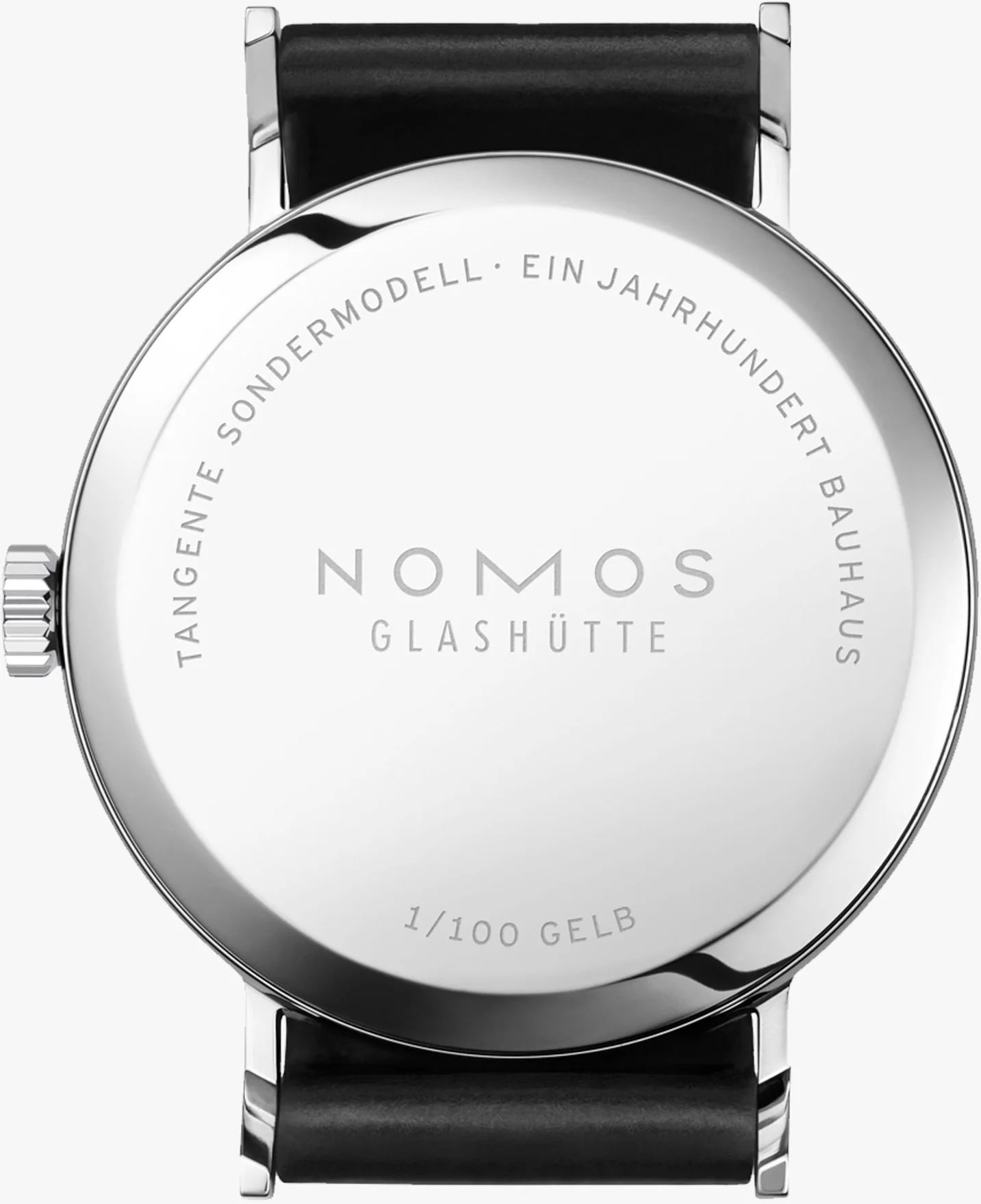 Nomos Glashutte Watch Tangente Bauhaus Yellow Limited Edition - Image 2