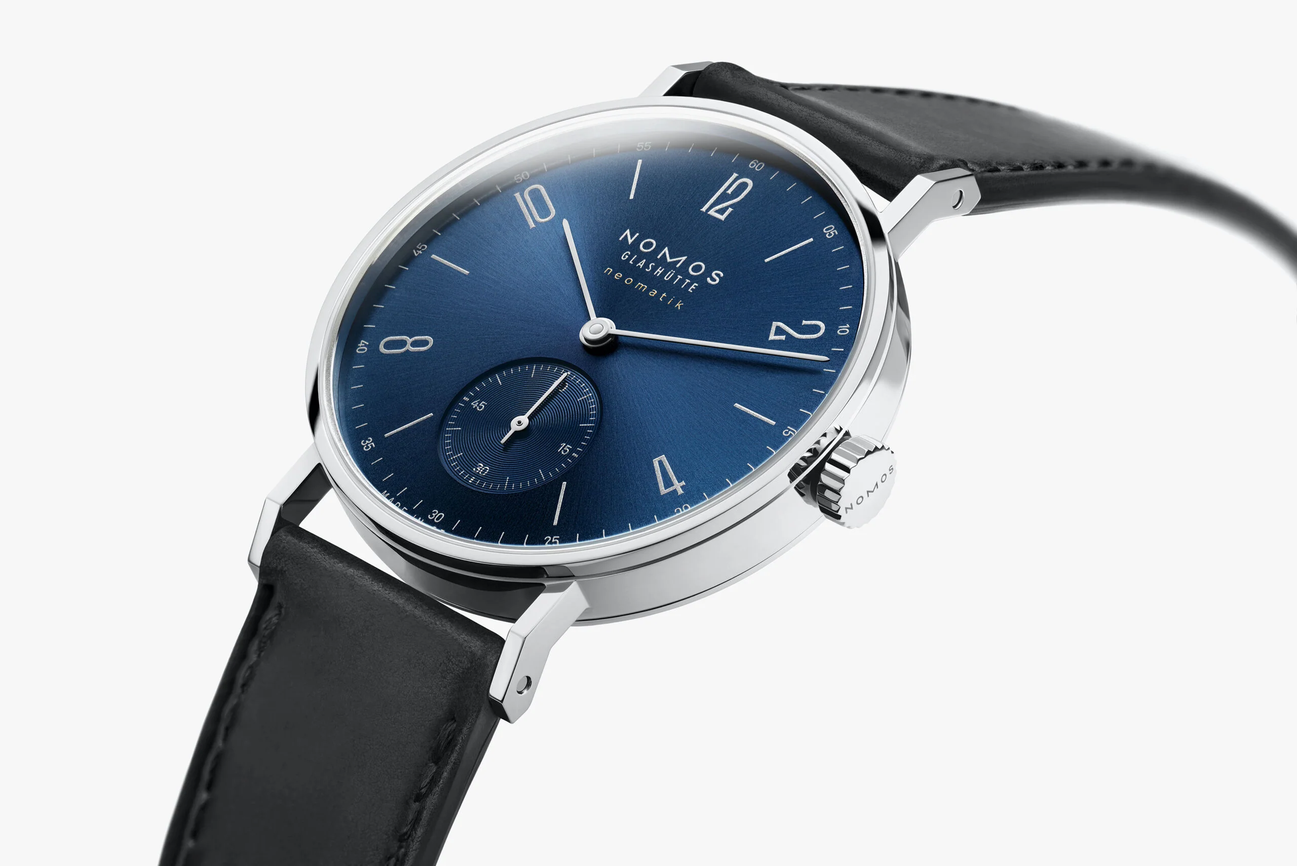 Nomos Glashutte Tangente Neomatik 39 Blue Gold Sapphire Crystal Watch - Image 4