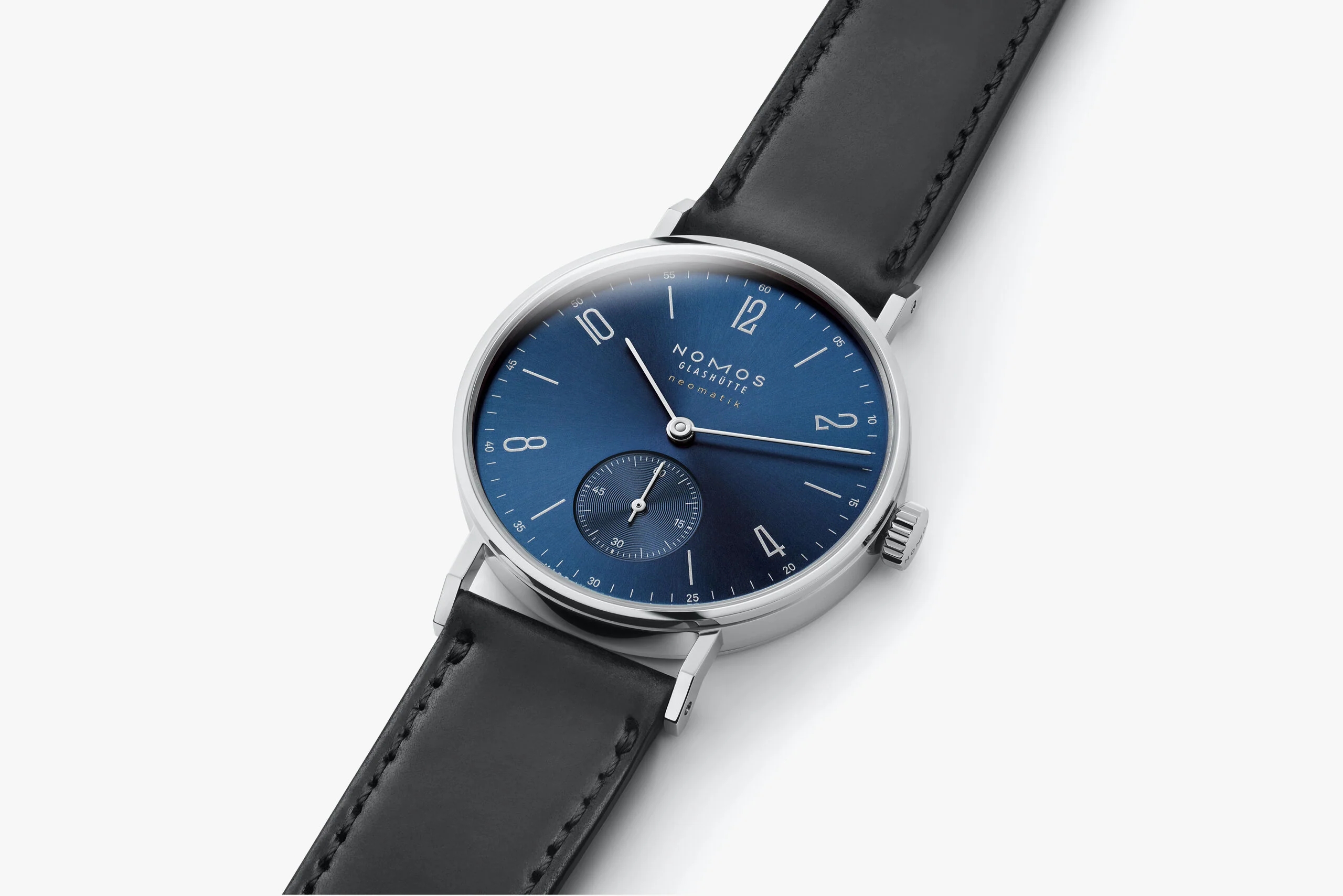 Nomos Glashutte Tangente Neomatik 39 Blue Gold Sapphire Crystal Watch - Image 6