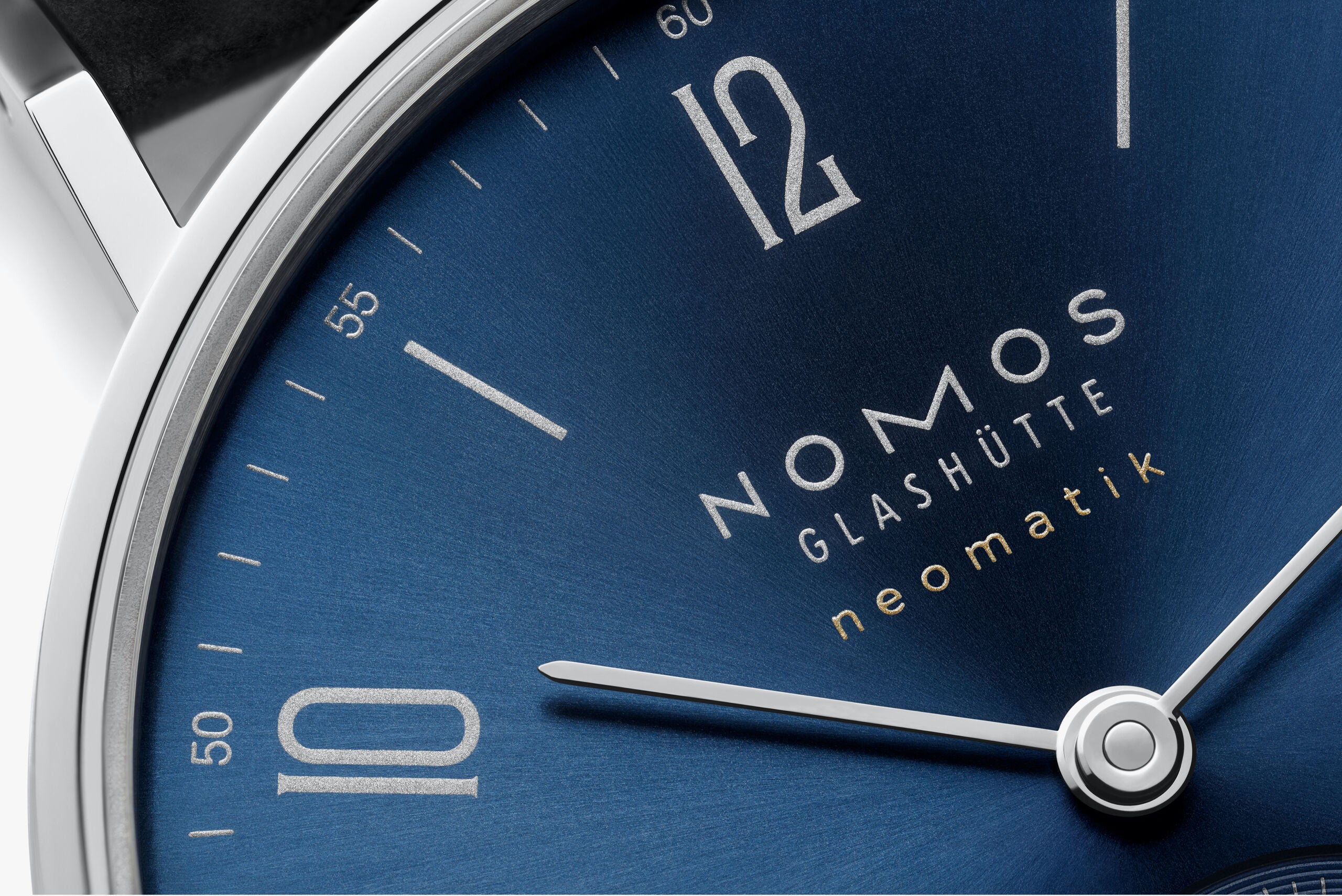 Nomos Glashutte Tangente Neomatik Blue Gold Steel Back Watch - Image 5