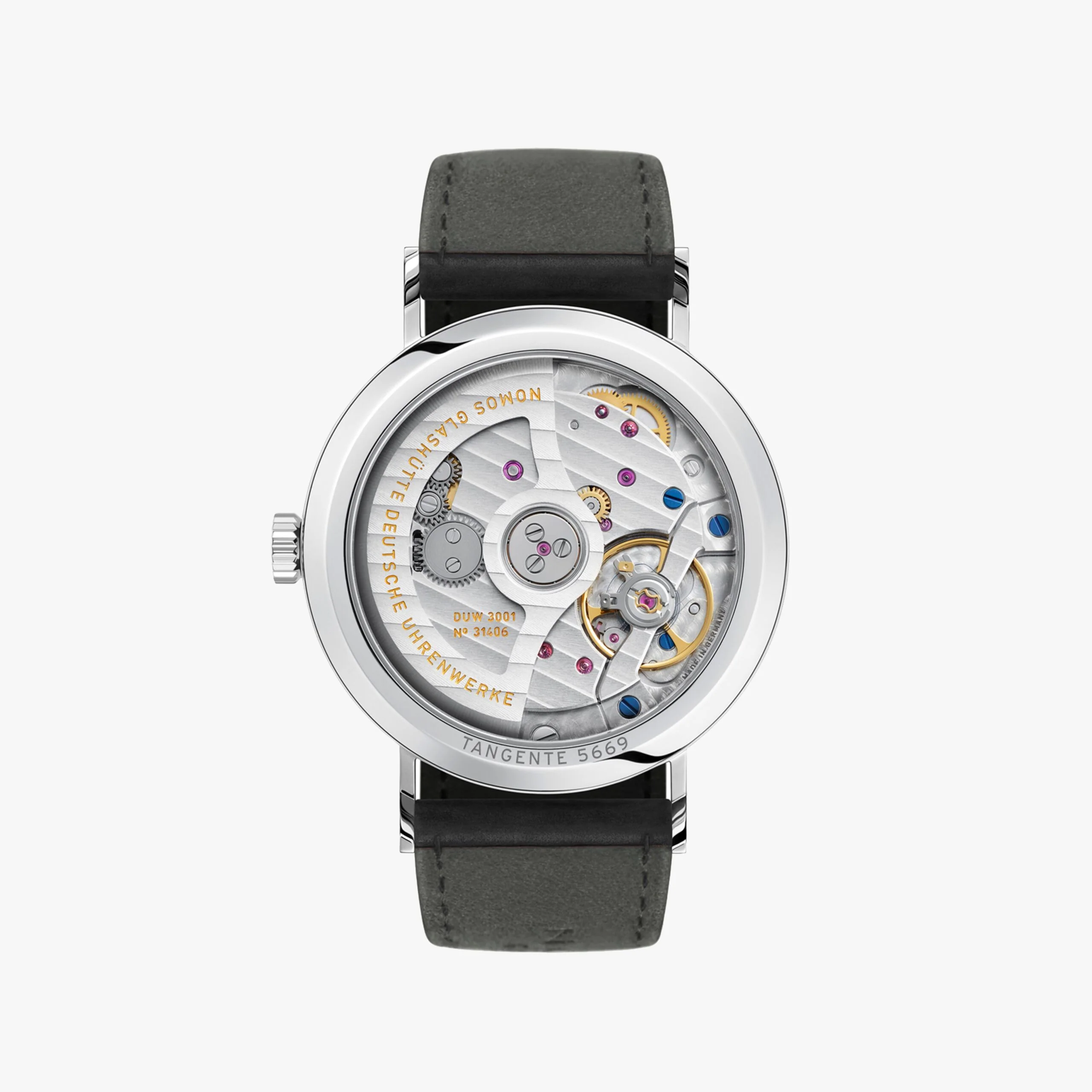 Nomos Glashutte Tangente Neomatik Blue Gold Sapphire Crystal Watch - Image 2