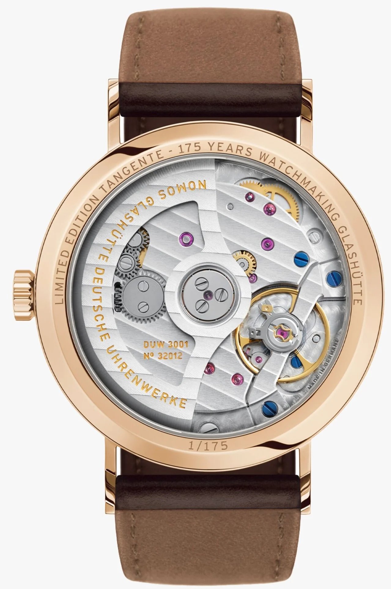 Nomos Glashutte Tangente Rose Gold Neomatik Sapphire Crystal Limited Edition Watch - Image 2