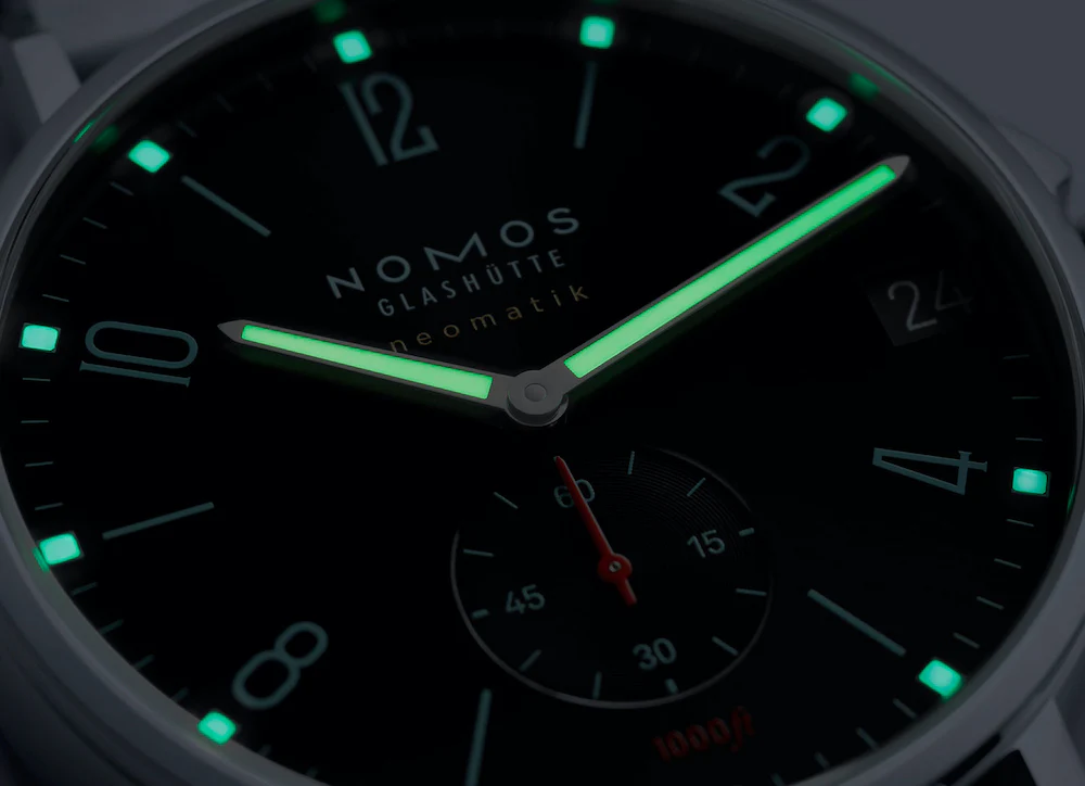 Nomos Glashutte Tangente Sport Neomatik 42 Date Marine Black Sapphire Crystal Watch - Image 5