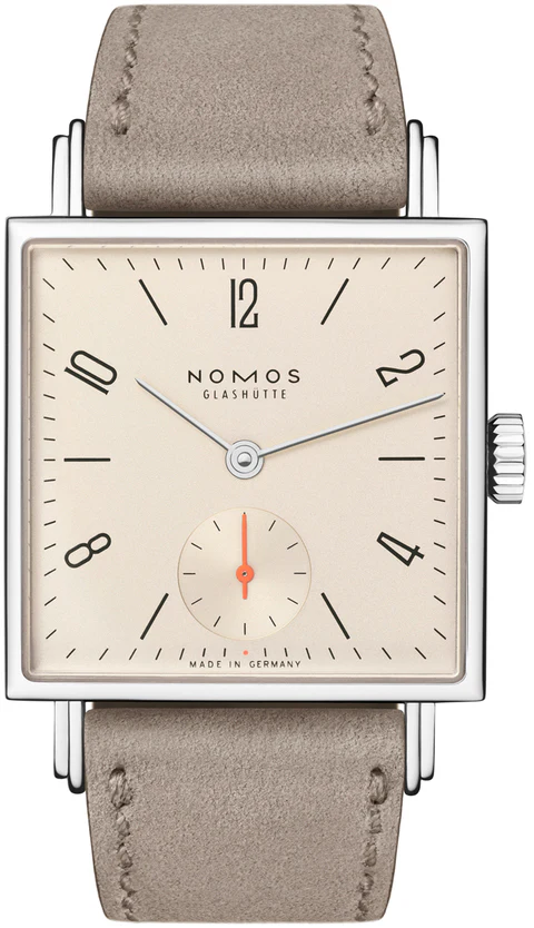 Nomos Glashutte Tetra 27 Champagne Steel Back Watch