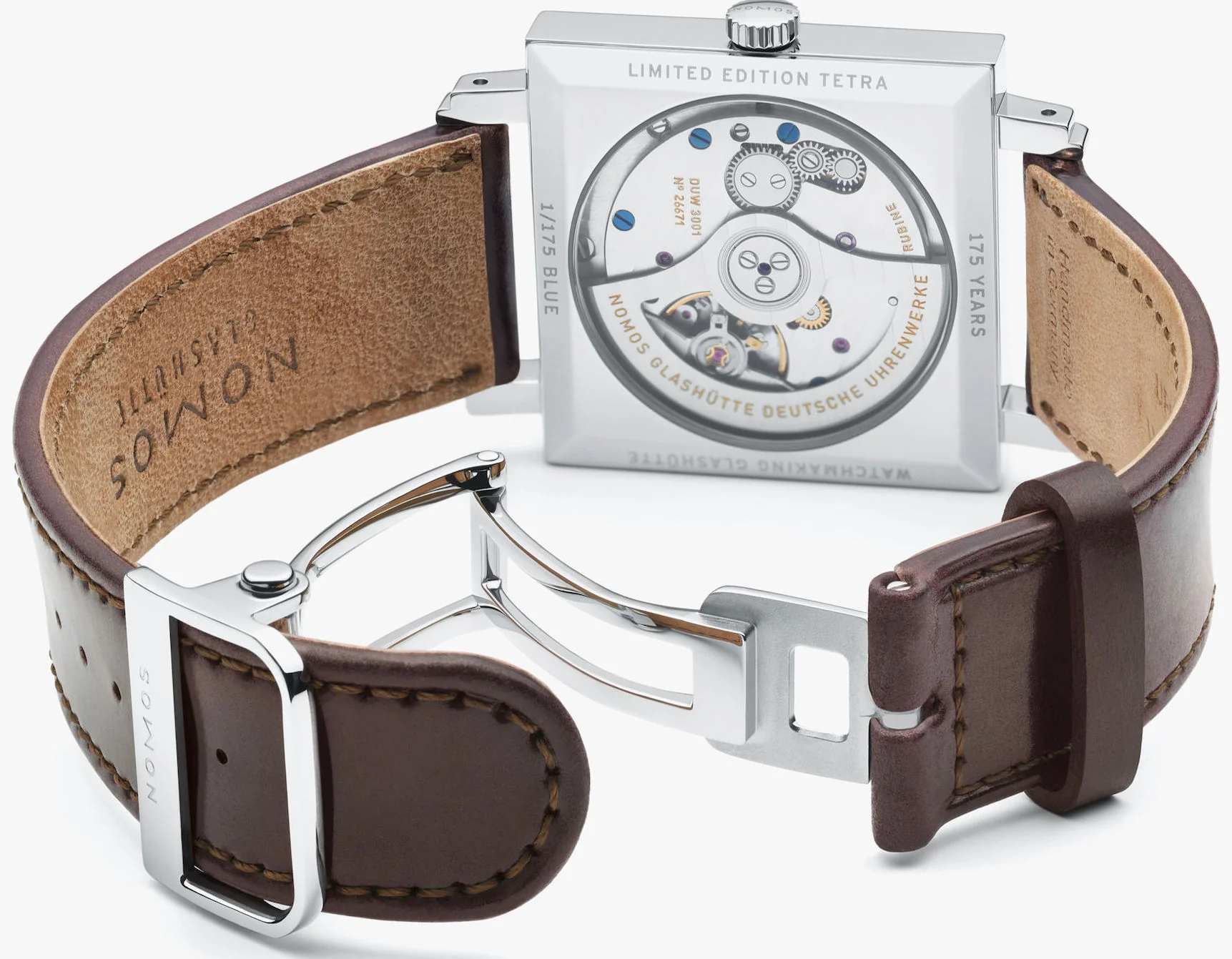 Nomos Glashutte Watch Tetra Blue Neomatik 175 Years of Watchmaking Limited Edition - Image 2