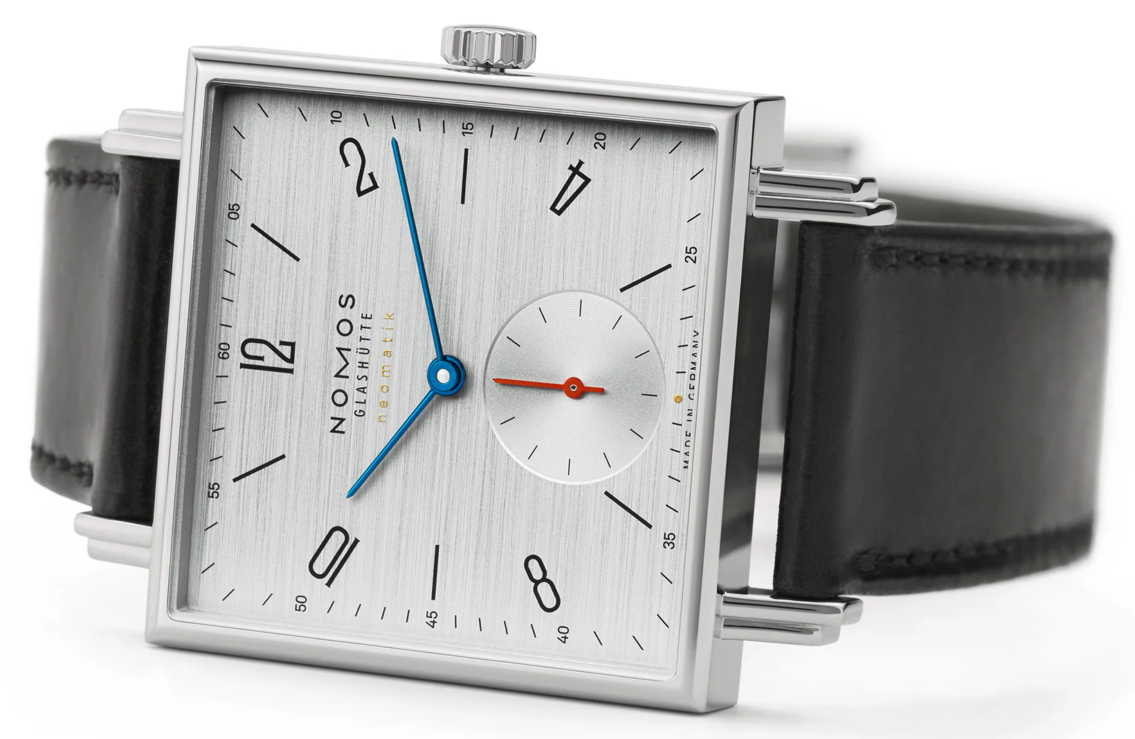 Nomos Glashutte Tetra Silvercut Sapphire Crystal Watch - Image 3