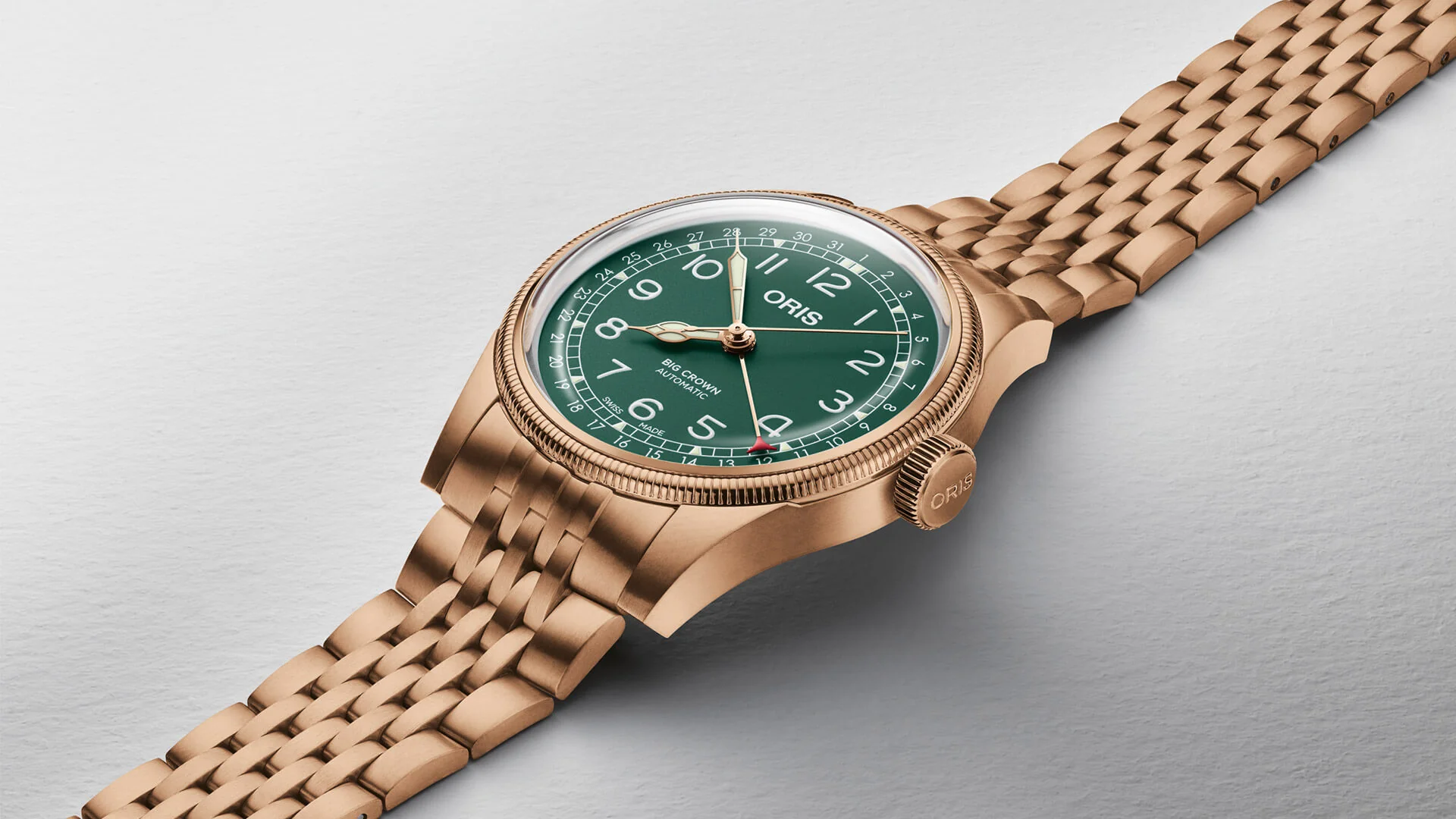Oris Big Crown Pointer Date Bronze Green Watch - Image 2