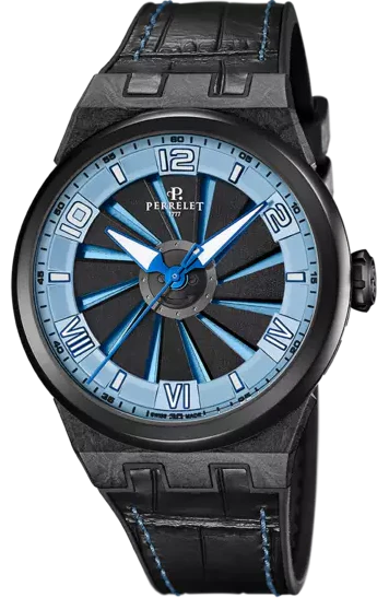 Perrelet Turbine Carbon Ice Blue Watch