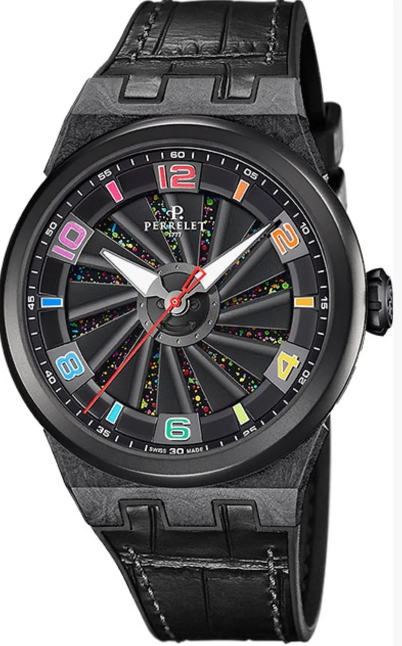 Perrelet Watch Turbine Rainbow Carbon 3 Hands Limited Edition