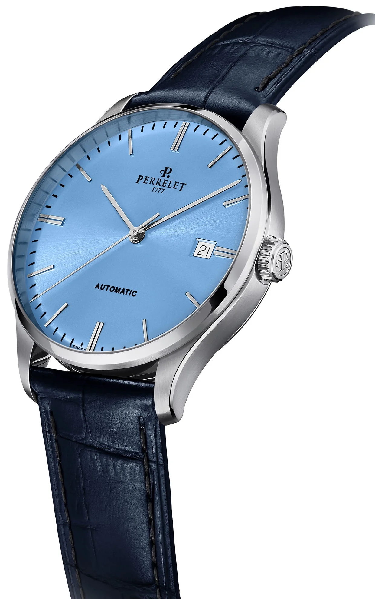Perrelet Weekend 3 Hands Ice Blue Watch - Image 3