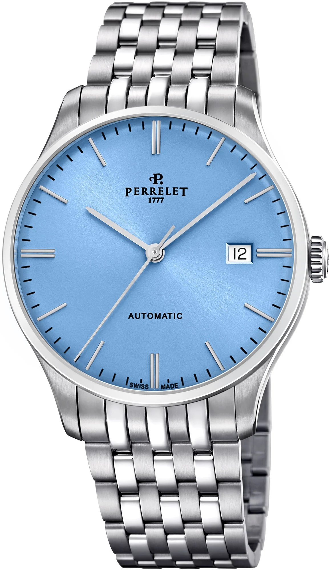 Perrelet Weekend 3 Hands Ice Blue Bracelet Watch
