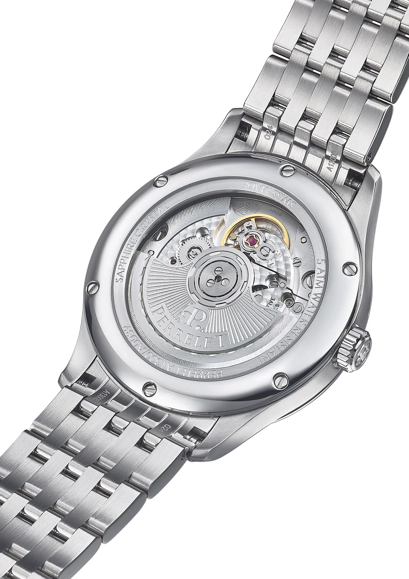 Perrelet Weekend 3 Hands Ice Blue Bracelet Watch - Image 2