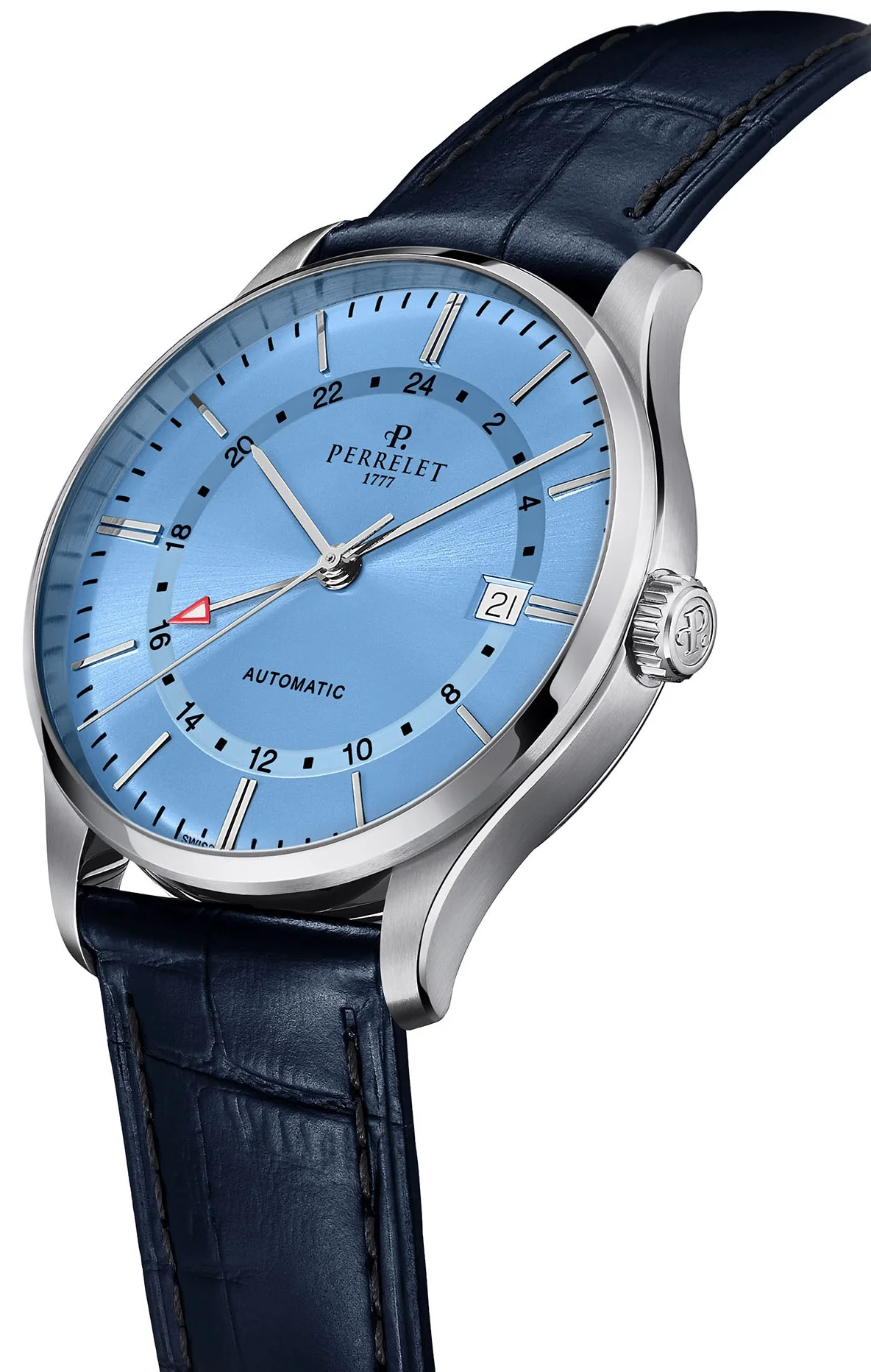Perrelet Weekend GMT Ice Blue Watch - Image 3
