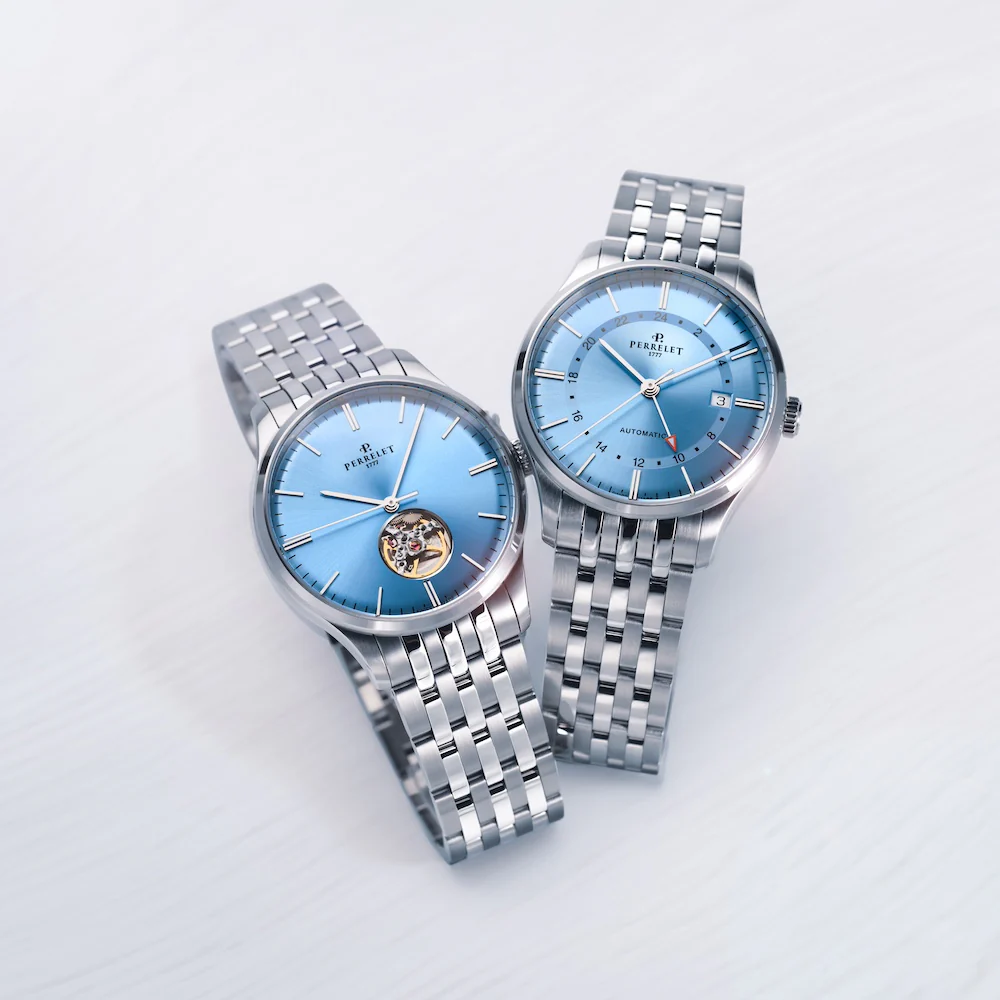 Perrelet Weekend GMT Ice Blue Bracelet Watch - Image 5