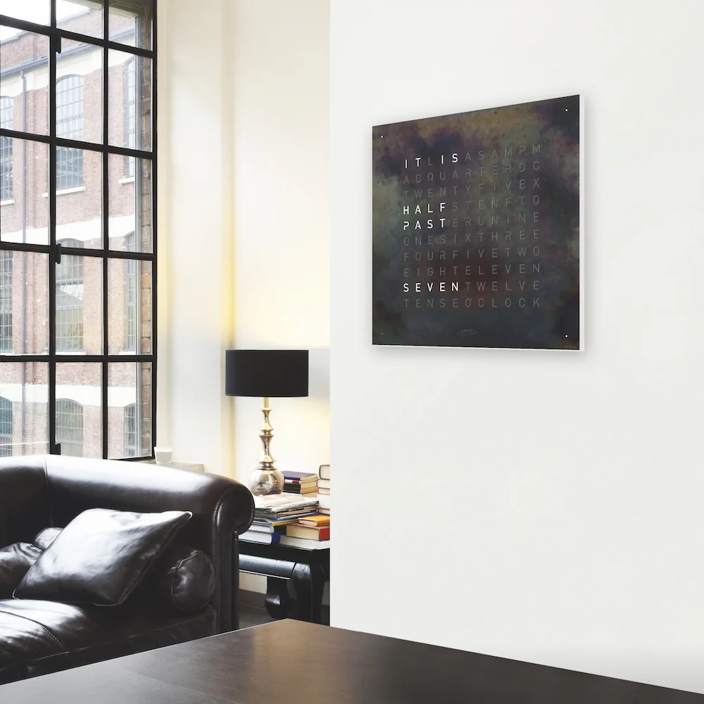 QLOCKTWO Earth 45 Creators Edition Raw Iron Wall Clock - Image 3