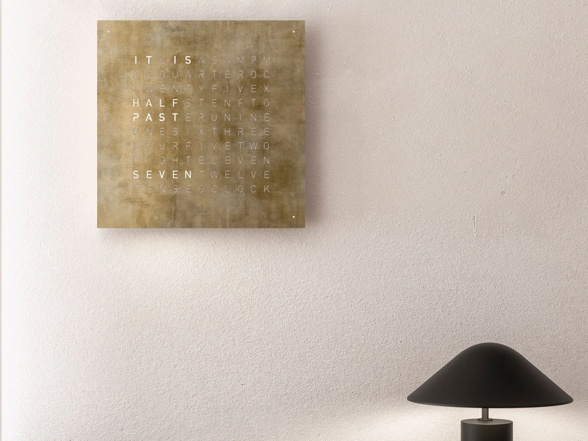 QLOCKTWO Earth 45 Creators Edition Silver & Gold Wall Clock Watch - Image 6