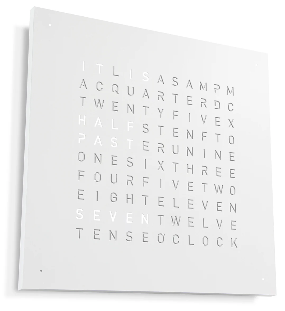 QLOCKTWO Earth 45 White Pepper Wall Clock Watch - Image 2