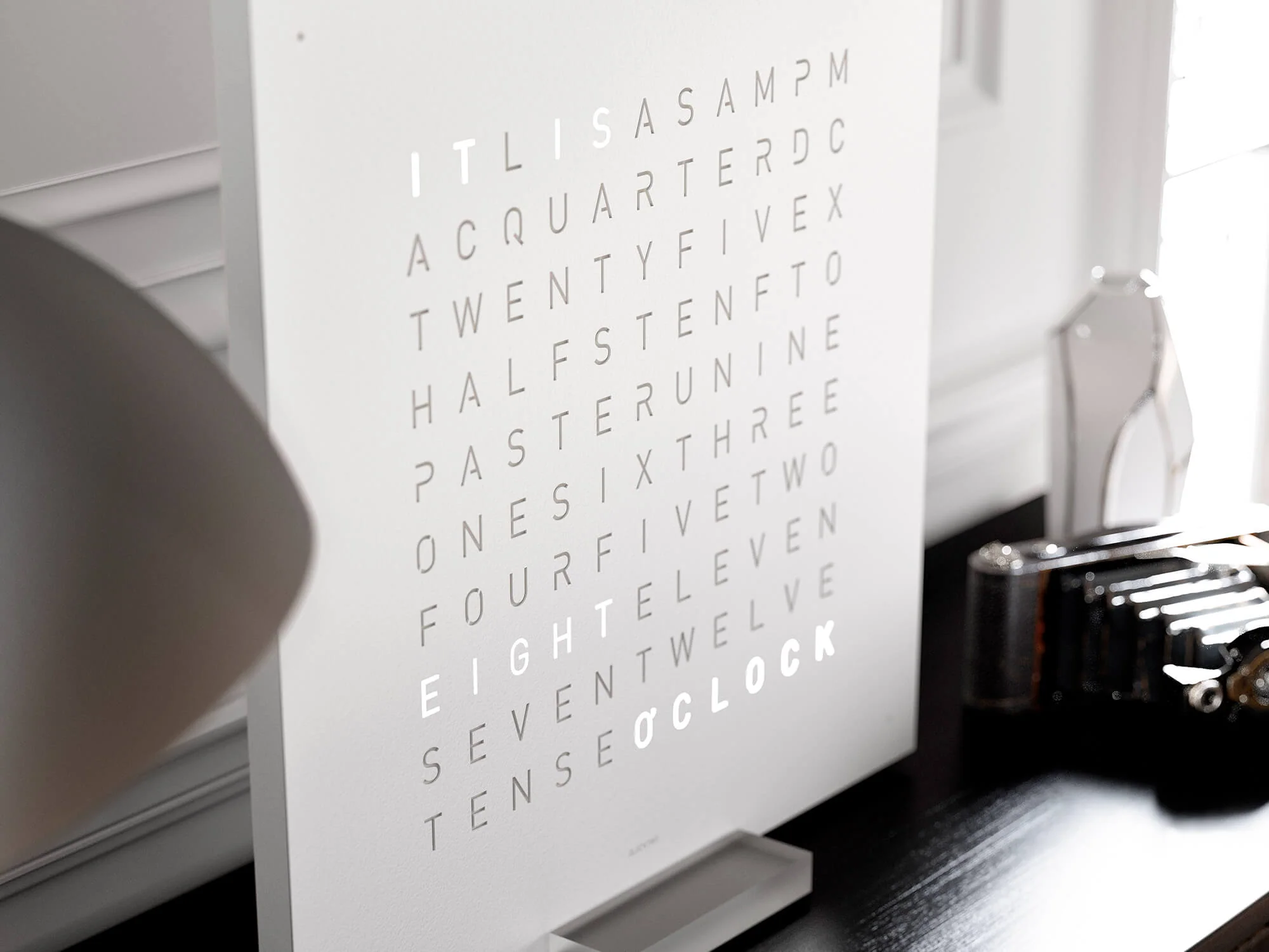 QLOCKTWO Earth 45 White Pepper Wall Clock Watch - Image 7