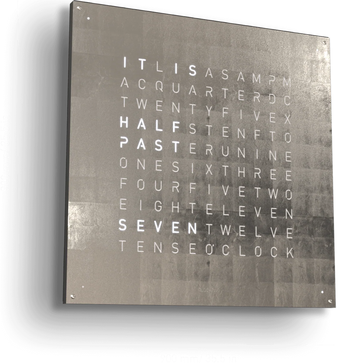 QLOCKTWO Earth 90 Creators Edition Platinum Wall Clock Watch - Image 2