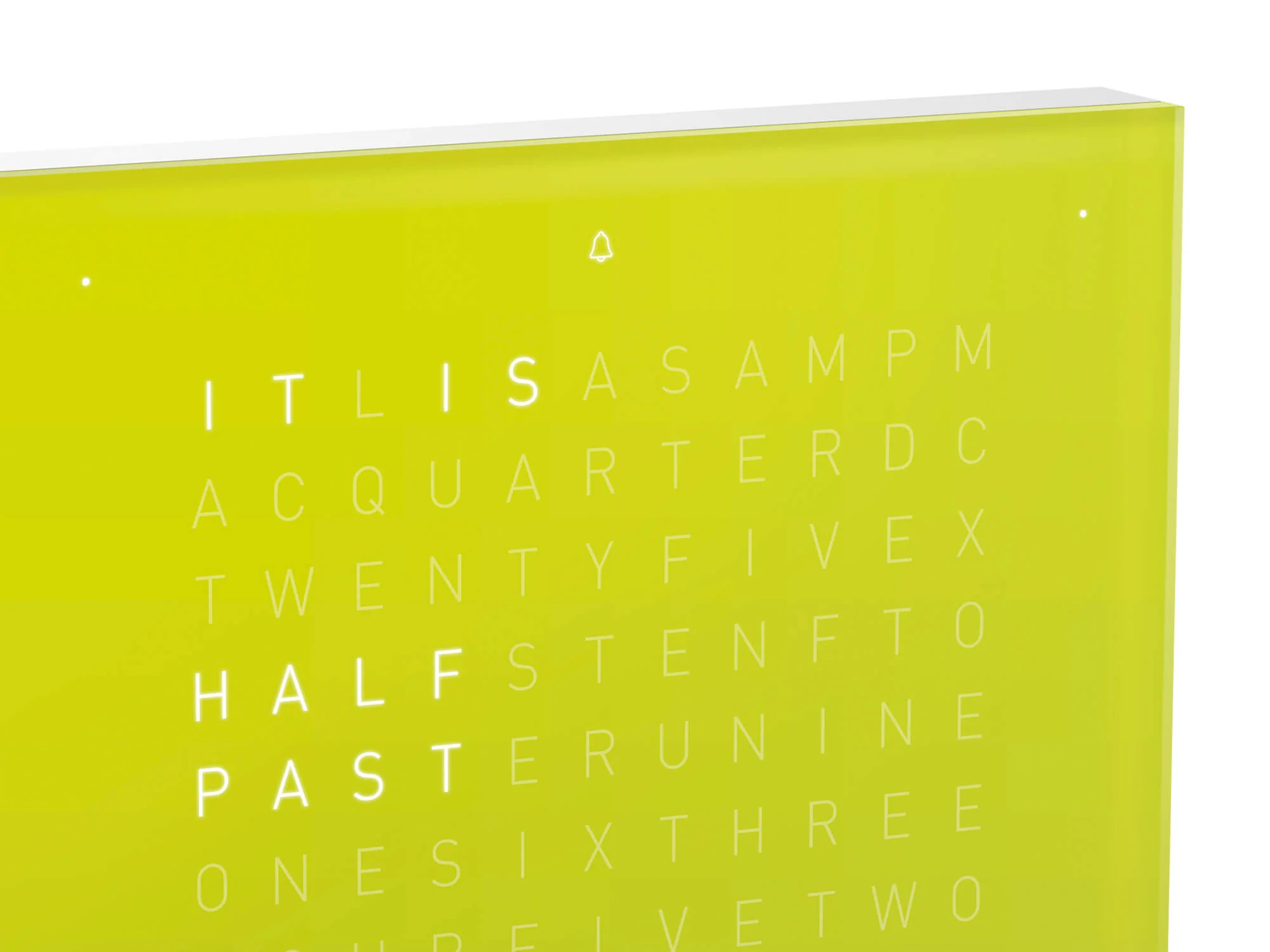 QLOCKTWO Earth 13.5 Pure Lime Juice Table Clock Watch - Image 5