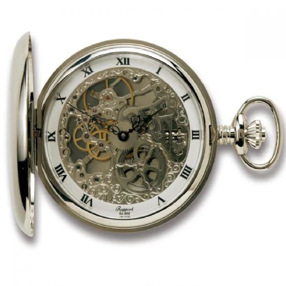Rapport Pocket Watch Double Hunter Silver Plated - Image 3