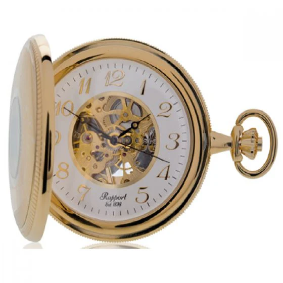 Rapport Pocket Watch Half Hunter Gold Plated - Image 3