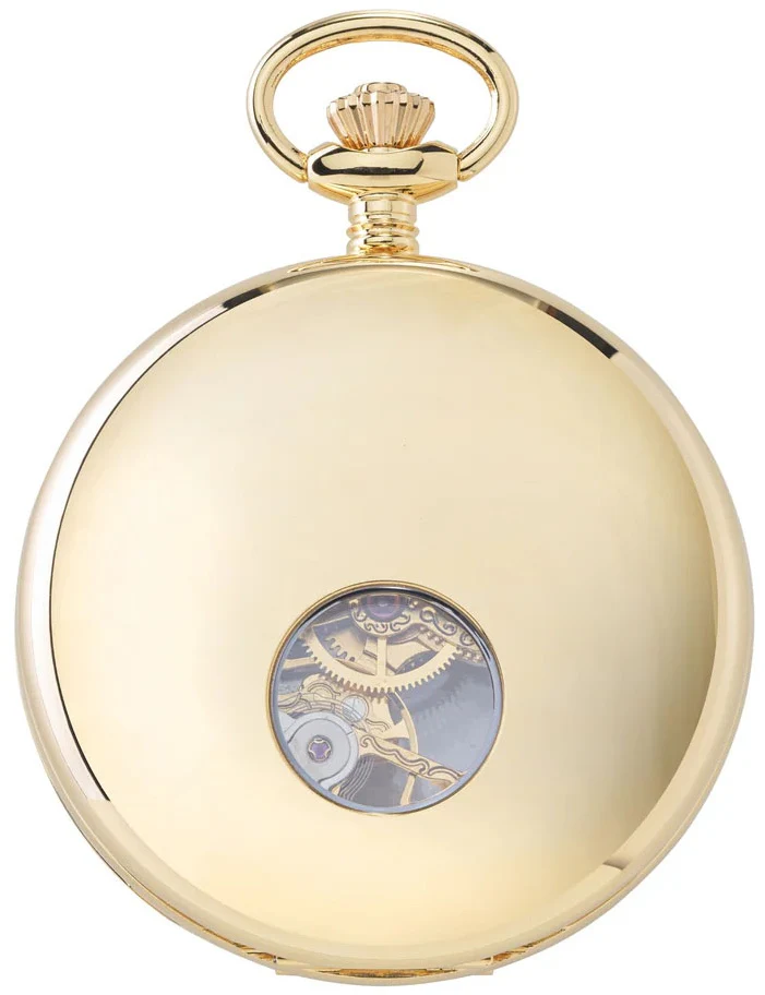 Rapport Pocket Watch Mechanical Half Hunter Gold Tone - Image 4
