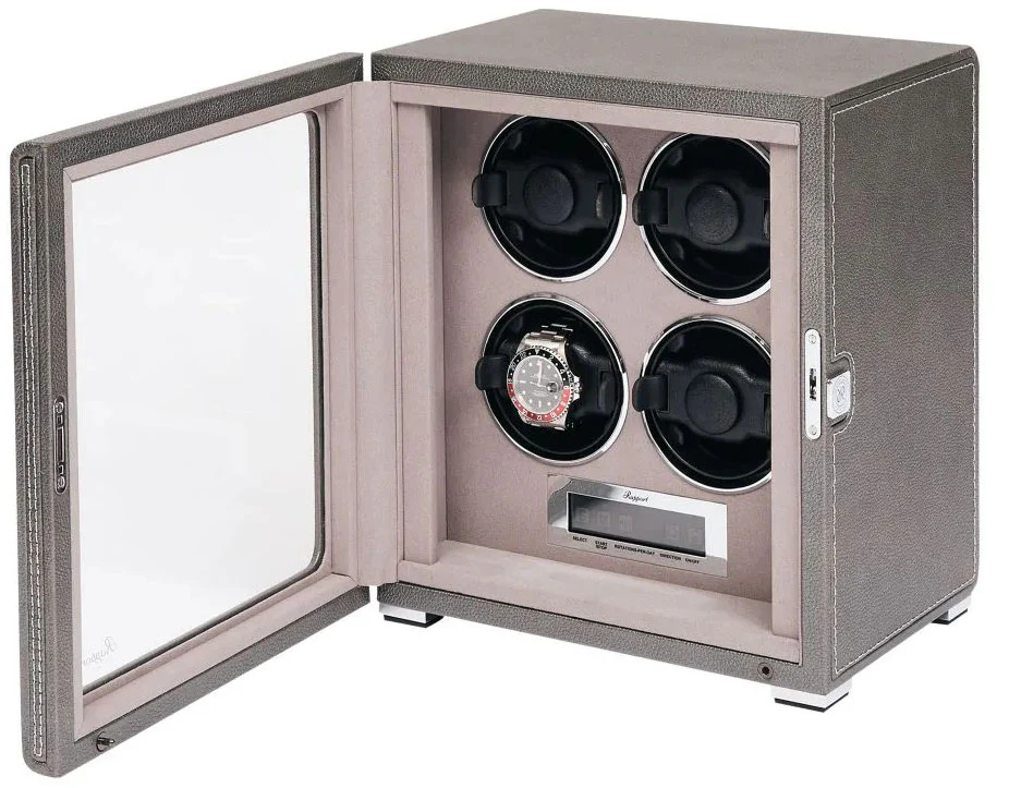 Rapport Watch Winder Quantum Quad Four Leather Grey - Image 2