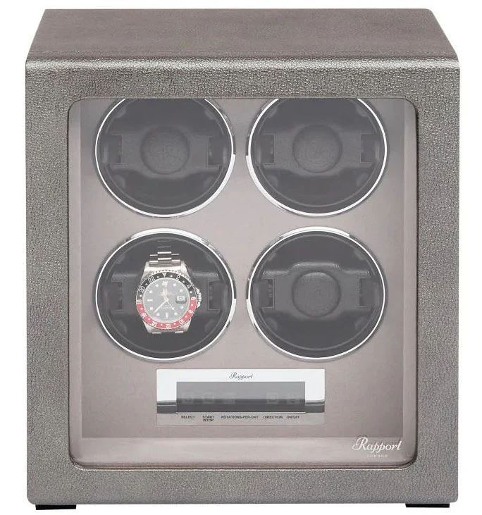 Rapport Watch Winder Quantum Quad Four Leather Grey - Image 7