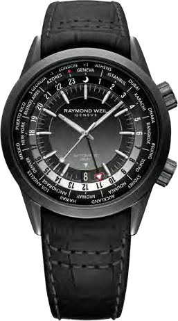 Raymond Weil Freelancer GMT Worldtimer Black D