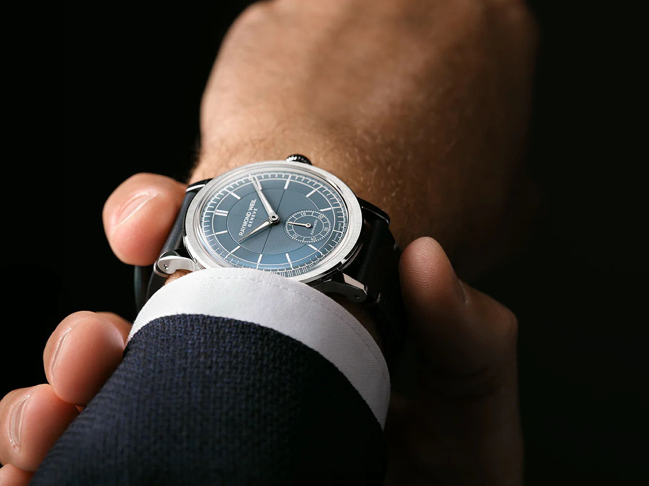 Raymond Weil Millesime Small Seconds Blue Denim Watch - Image 6