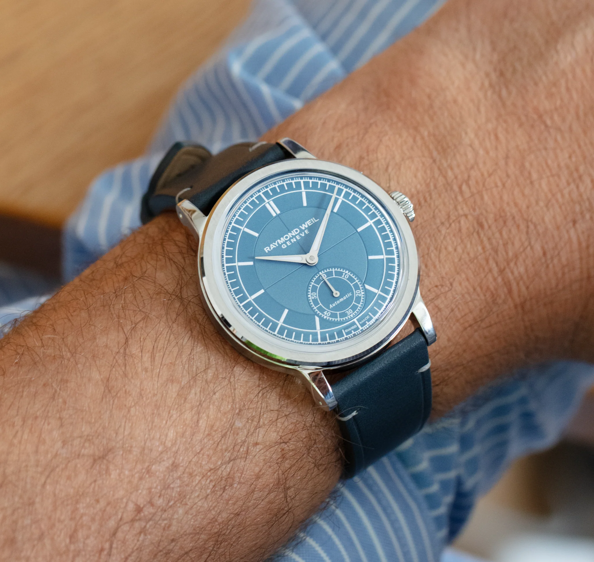 Raymond Weil Millesime Small Seconds Blue Denim Watch - Image 8