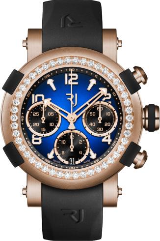 RJ Watches ARRAW Marine Gold Blue Diamond 42mm