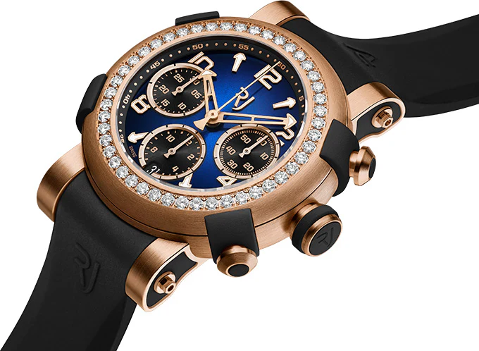 RJ Watches ARRAW Marine Gold Blue Diamond 42mm - Image 2