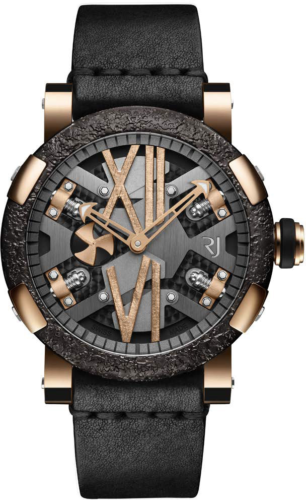 RJ Watches Steampunk Gold Rusted Steel