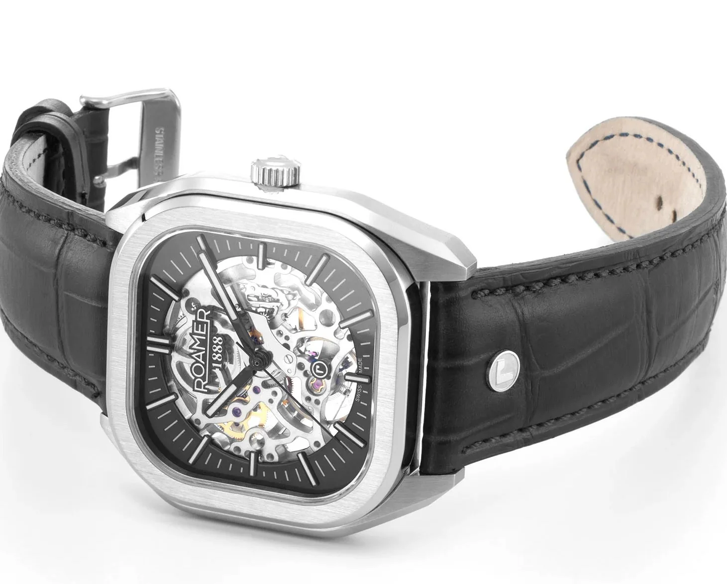 Roamer Mechano Black Skeleton Watch - Image 4