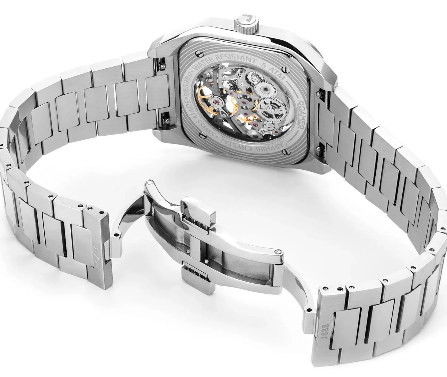Roamer Mechano Blue Skeleton Watch - Image 3