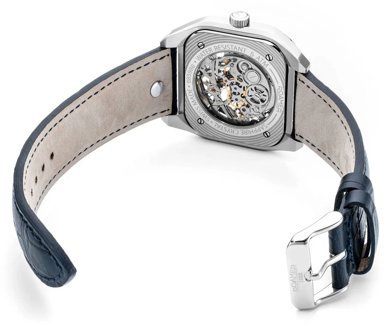Roamer Mechano Blue Skeleton Watch - Image 4