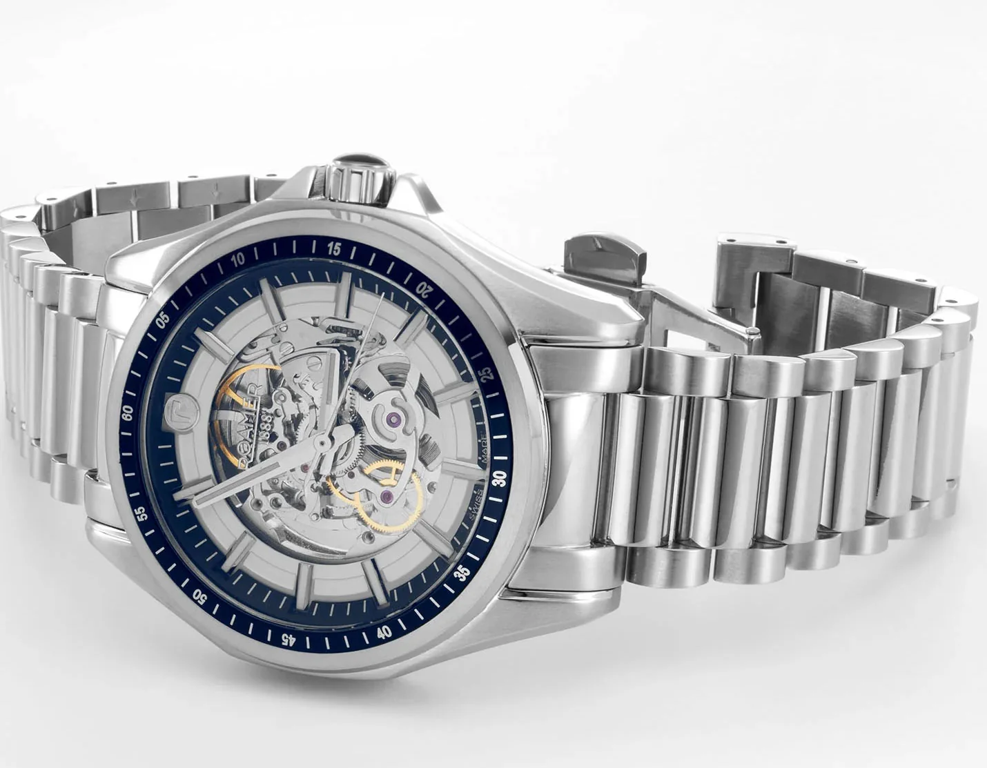 Roamer Rockshell Mark III Skeleton Blue Watch - Image 3