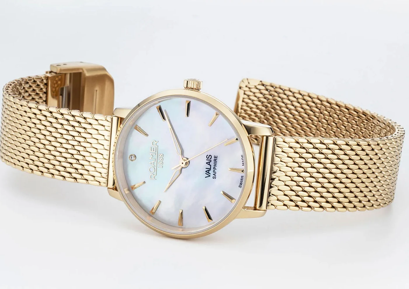 Roamer Valais Pink MOP Ladies Watch - Image 4
